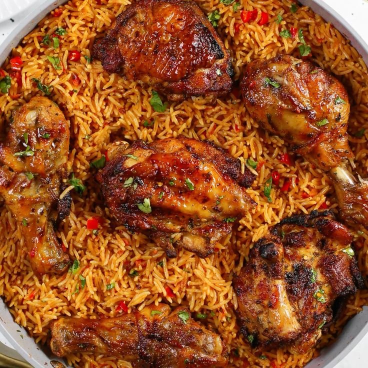 Jollof Rice with Grilled Chicken