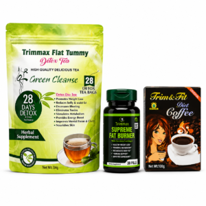 Trimmax Supreme Fat Burner, Trim & Fit Diet Coffee and Trimmax Flat Tummy Detox Tea