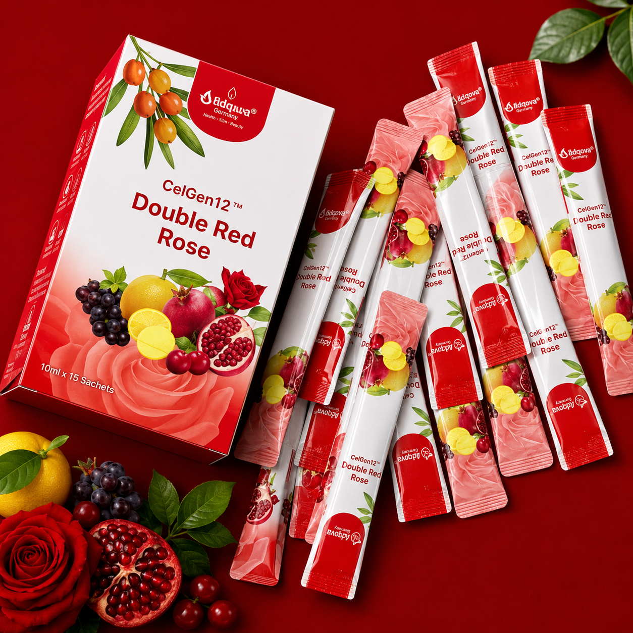 Vibrant drink mix with fruit and florals